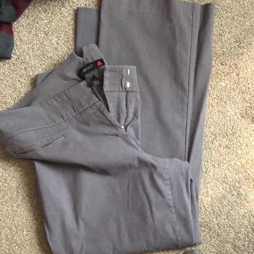 Grey work trousers